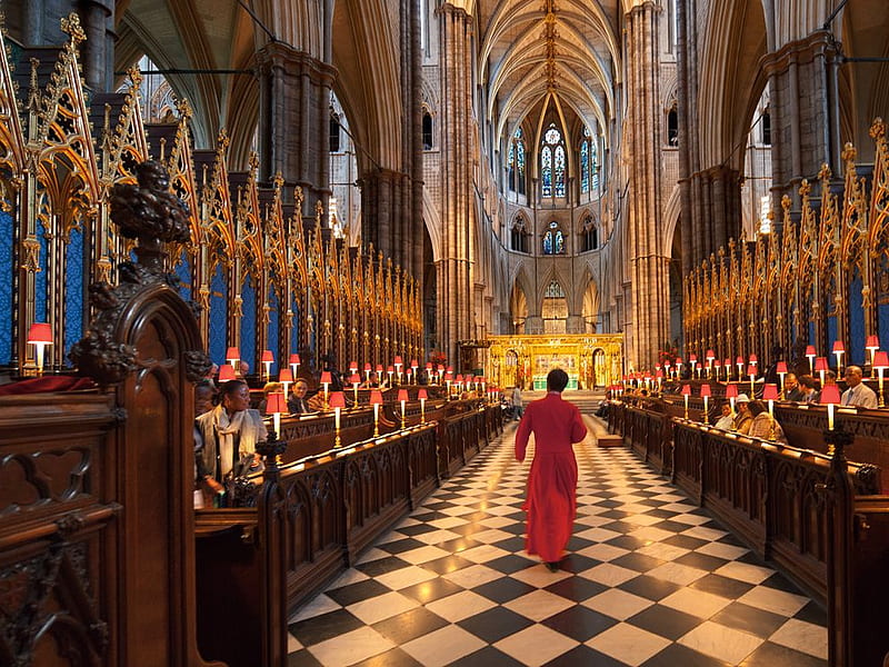 Interior da Abadia de Westminster em Londres